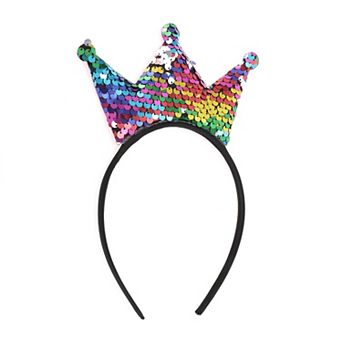 Fashion Crown Sequins Headband for Halloween for Girls 1 pc