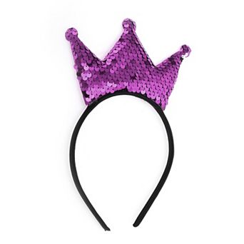 Fashion Crown Sequins Headband for Halloween for Girls 1 pc