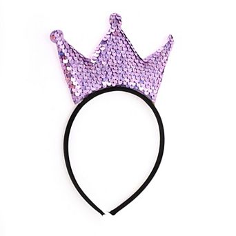 Fashion Crown Sequins Headband for Halloween for Girls 1 pc