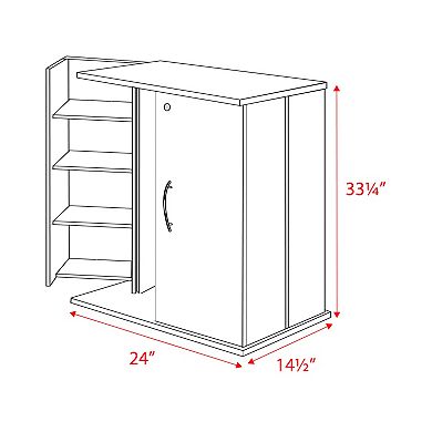 Prepac Small Locking Multimedia Storage Cabinet