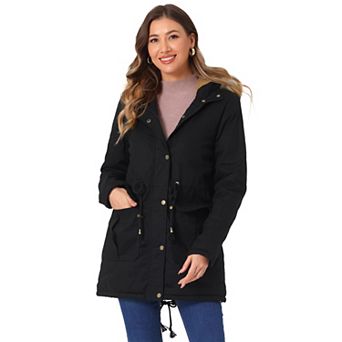Women's Winter Parka Jacket Warm Windproof Long Puffer Coat with Faux Fur Hood