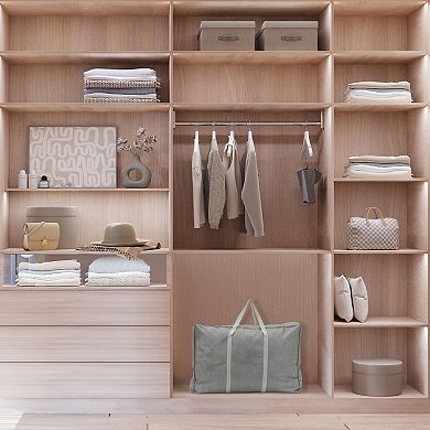 1 Pack Clothes Storage, Storage Bags, Moving Bags for Organizing Closet with Handles