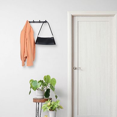 1 Pack Coat Rack Wall Mount, Coat Hook, Hat Rack, Wall Hooks for Hanging with 4 Hooks