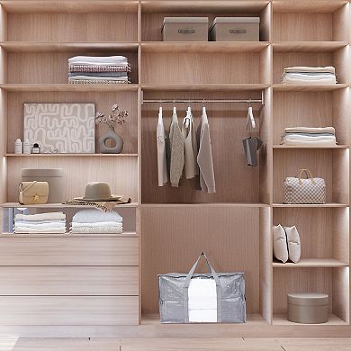 1 Pack Clothes Storage, Moving Bags for Organizing Clothing, Closet Organizers with Handles