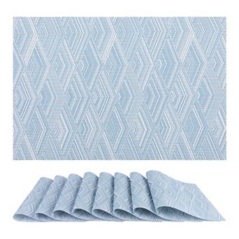 8 pc Placemats for Kitchen Dining Table Decor Heat Resistant Table Placemats