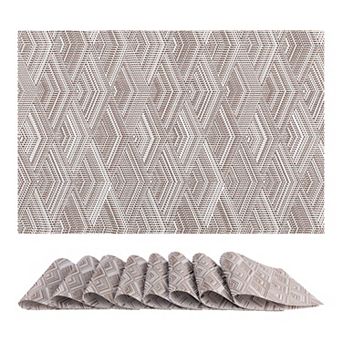 8 pc Placemats for Kitchen Dining Table Decor Heat Resistant Table Placemats