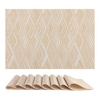 8 pc Placemats for Kitchen Dining Table Decor Heat Resistant Table Placemats