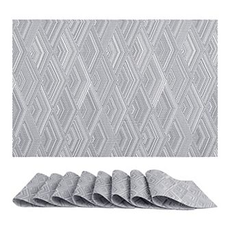 8 pc Placemats for Kitchen Dining Table Decor Heat Resistant Table Placemats