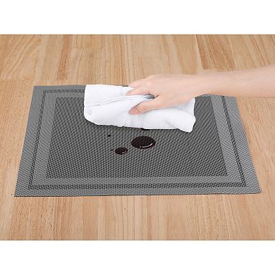 Set of 8 Placemats, Vinyl Placemats for Kitchen Dining Table Decor Heat Resistant Table Placemats
