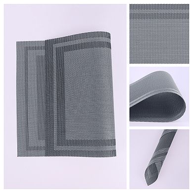 Set of 8 Placemats, Vinyl Placemats for Kitchen Dining Table Decor Heat Resistant Table Placemats