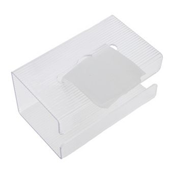 1 pc Small Vertical Lines Tissue Box Cover for Bedroom Table Clear