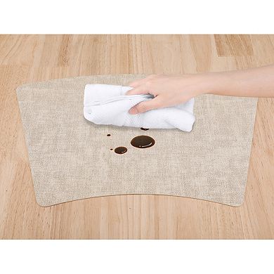 Set of 6 Faux Leather Placemats for Kitchen Dining Table Decor, Heat Resistant Table Placemats