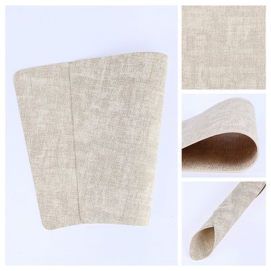 Set of 6 Faux Leather Placemats for Kitchen Dining Table Decor, Heat Resistant Table Placemats