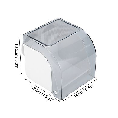 1 Pc Tissue Box Cover with Suction Cup for Bedroom Table Grey