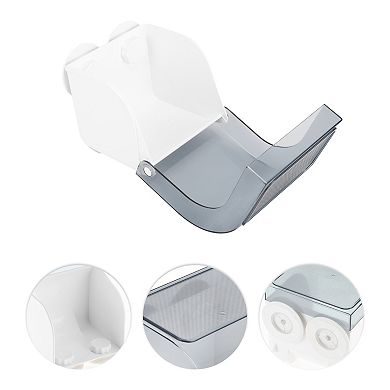 1 Pc Tissue Box Cover with Suction Cup for Bedroom Table Grey