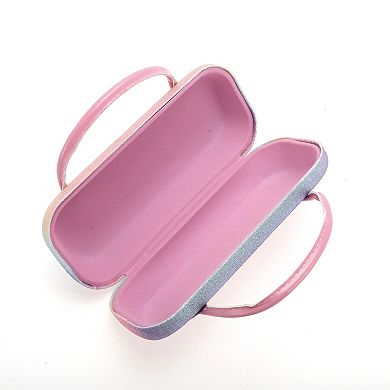 Eyeglasses Case 6.29"x2.76"x1.97" Pink Yellow 1 Pc