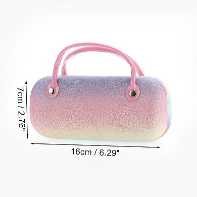 Eyeglasses Case 6.29"x2.76"x1.97" Pink Yellow 1 Pc