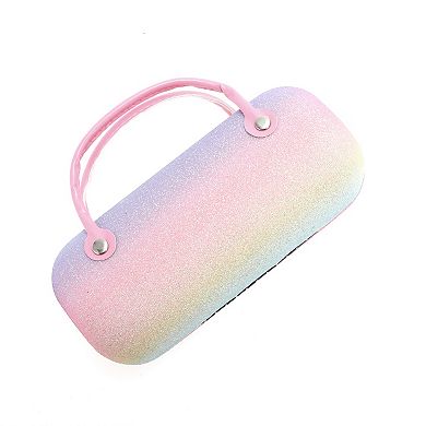 Eyeglasses Case 6.29"x2.76"x1.97" Pink Yellow 1 Pc