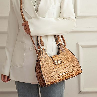 MKF Collection Ava Faux Crocodile-Embossed Women’s Tote by Mia K