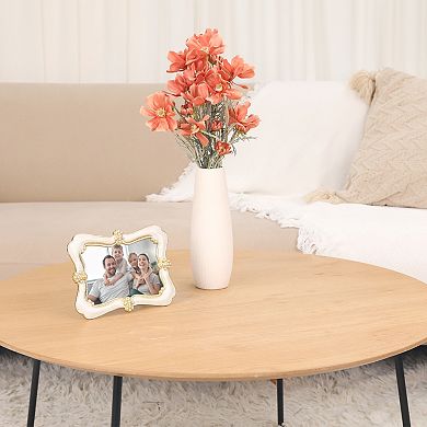 1Pcs Picture Frame Pearl Plated Photo Frame with Glass Front for Tabletop Decoration Home