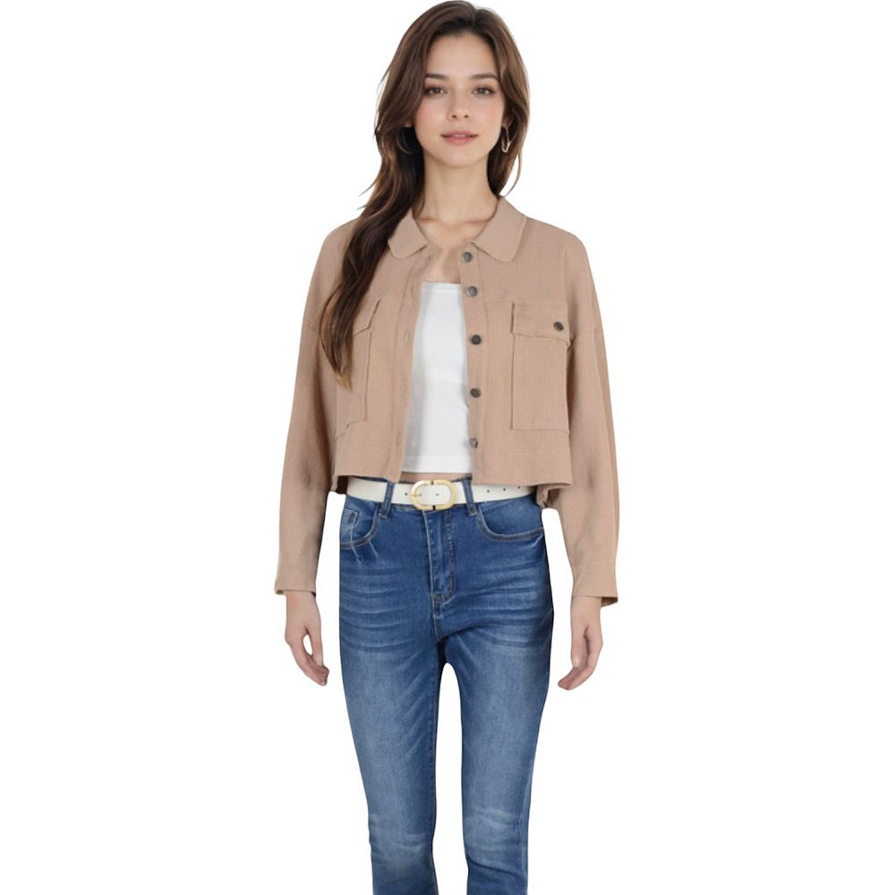 Pocketed Button Up Collared Neck Coat