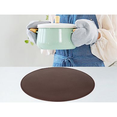 Set of 6 Placemats, Faux Leather Placemats for Kitchen Dining Table Decor Table Placemats