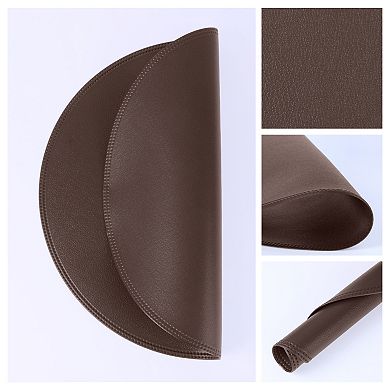 Set of 6 Placemats, Faux Leather Placemats for Kitchen Dining Table Decor Table Placemats