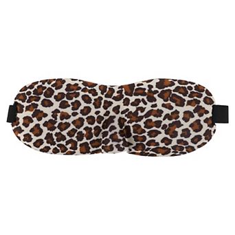 Breathable Leopards Pattern 3D Sleep Mask Brown 3D Eye Shade Cover for Rest 1 pc