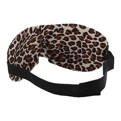 Breathable Leopards Pattern 3D Sleep Mask Brown 3D Eye Shade Cover for Rest 1 Pc