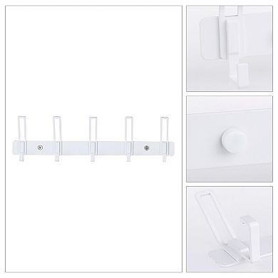 1 Pack Coat Rack Wall Mount, Coat Hook, Hat Rack, Wall Hooks for Hanging with 5 Hooks