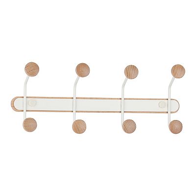 Pcs Coat Rack Wall Mount, Metal Wood Coat Hook, Hat Rack