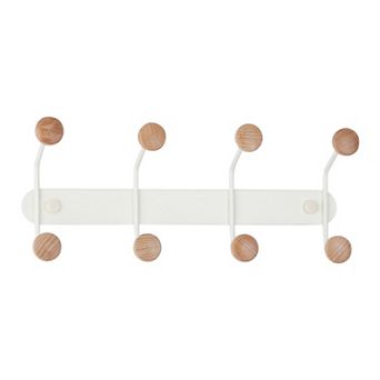 1 pc Coat Rack Wall Mount, Metal Wood Coat Hook, Hat Rack, Wall Hooks for Hanging with 8 Hooks