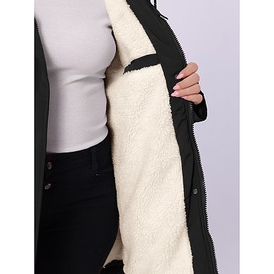 Plus Size Coat for Women Faux Fur Leather Button Down Long Sleeve Hoodie Jacket with Pockets