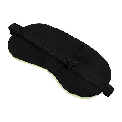 Soft Cartoon Smiling Sleep Mask Green Eye Shade Cover for Travel for Rest 1 Pc