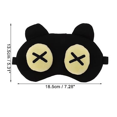 Soft Yellow Eyes Cross Eyes Sleep Mask Black Eye Shade Cover for Rest for Travel
