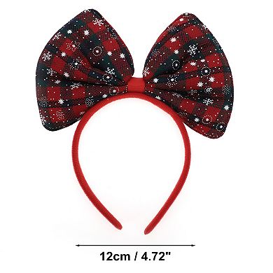 Bow Shape Headband for Halloween 4.72" Diameter Deep Red 1 Pc