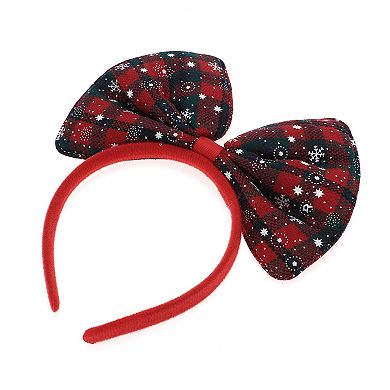Bow Shape Headband for Halloween 4.72" Diameter Deep Red 1 Pc