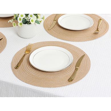 Farmhouse Placemats Set of 6 Woven Placemats for Dining Table Decor Indoor Outdoor Kitchen Table Mat