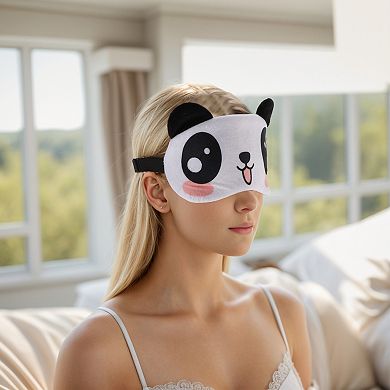 Soft Panda Eyes Sleep Mask Black White Eye Shade Cover for Rest for Travel 1 Pc