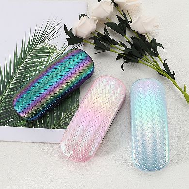 Gradient Weave Eyeglasses Case Lightweight Eyeglasses Storage 6.38"x2.44"x1.46"