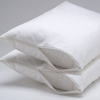 Ultra Soft Hypoallergenic 100% Waterproof Zipper Pillow Protector Bed Bug & Dust-mite Proof