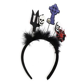 Fashion Spiders Pattern Headband 4.72" Diameter Black Purple 1 pc