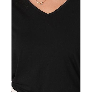 Mesh Contrast Top for Women's Semi Sheer Polka Dots Long Sleeve V Neck Casual Blouse Tops