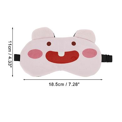 Soft Cartoon Big Teeth Sleep Mask Pink Eye Shade Cover for Travel for Rest 1 Pc