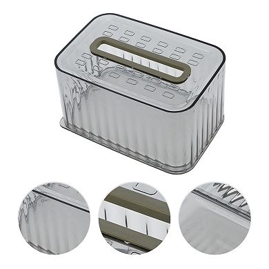 1 Pc Clear Style Tissue Box Cover for Bedroom Table