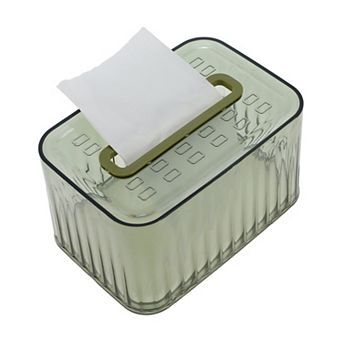 1 pc Clear Style Tissue Box Cover for Bedroom Table