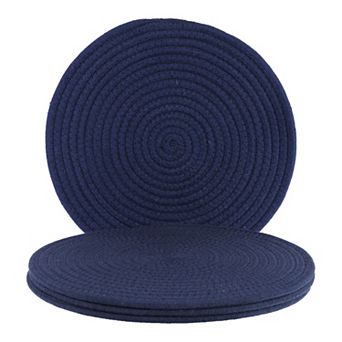 Farmhouse Placemats Set of 4 Cotton Rope Round Placemats for Dining Table Decor Kitchen Table Mat