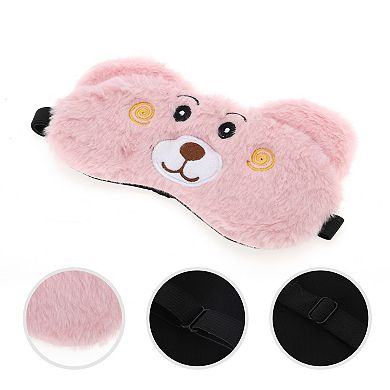 Soft Cartoon Bears Sleep Mask Eye Shade Cover for Light Meditation 1 Pc
