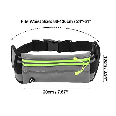 1 Pc Reflective with Zipper Running Waist Pack for Hiking Gym