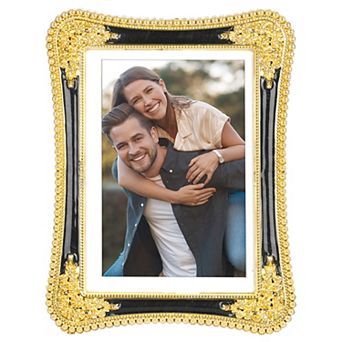 1 pc Plated Picture Frame with Crystal for Wedding Shiny with Clear Glass Photo Frames